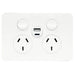 Hager Allure Double Powerpoint With USB A+C