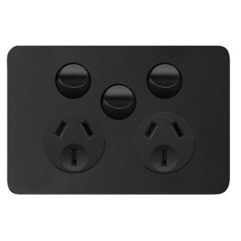 Hager Allure Double Powerpoint With Extra Switch