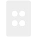 Hager Allure 4 Gang Switch Plate