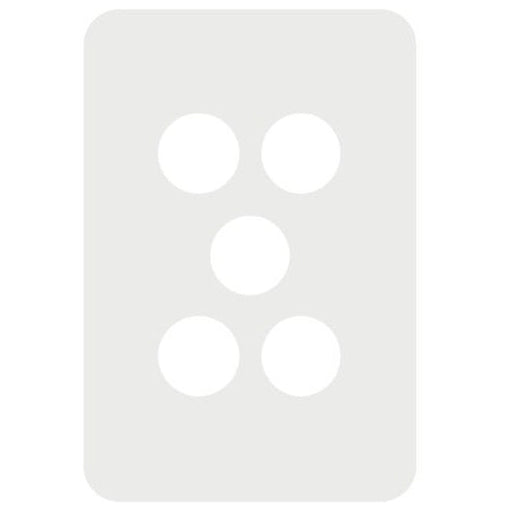 Hager Allure 5 Gang Switch Plate