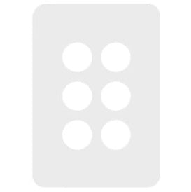 Hager Allure 6 Gang Switch Plate