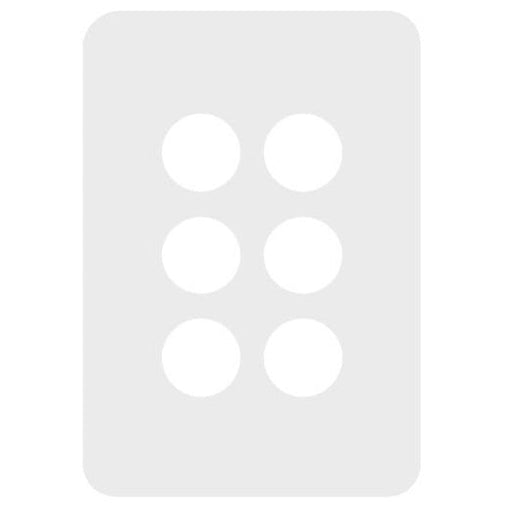 Hager Allure 6 Gang Switch Plate