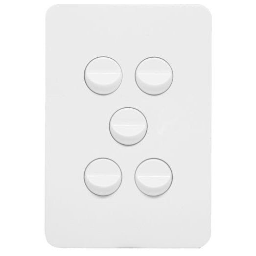Hager Allure 5 Gang Switch