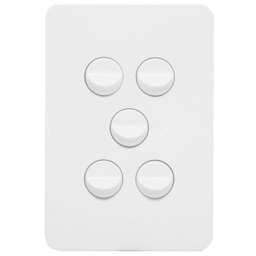 Hager Allure 5 Gang Switch