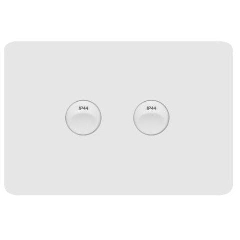 Hager Allure 2 Gang IP44 Horizontal Switch
