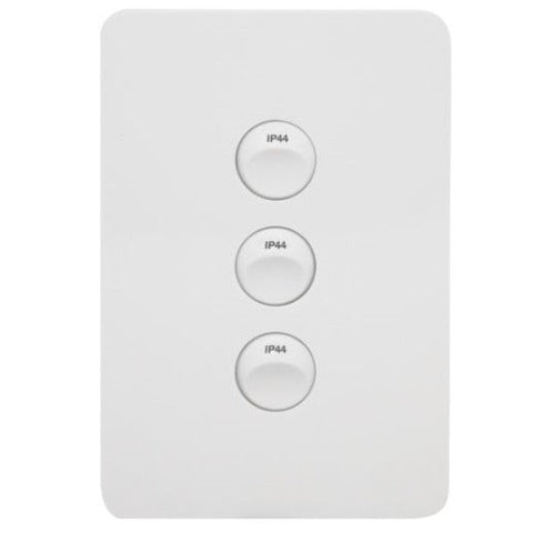 Hager Allure 3 Gang IP44 Vertical Switch
