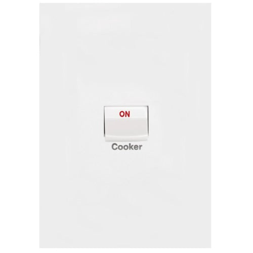 Hager Finesse Single Oven/Cooker Switch Vertical