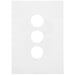 Hager Finesse 3 Gang Cover Plate Only