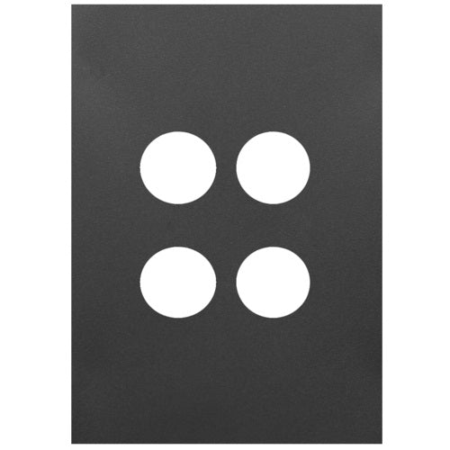 Hager Finesse 4 Gang Cover Plate Only