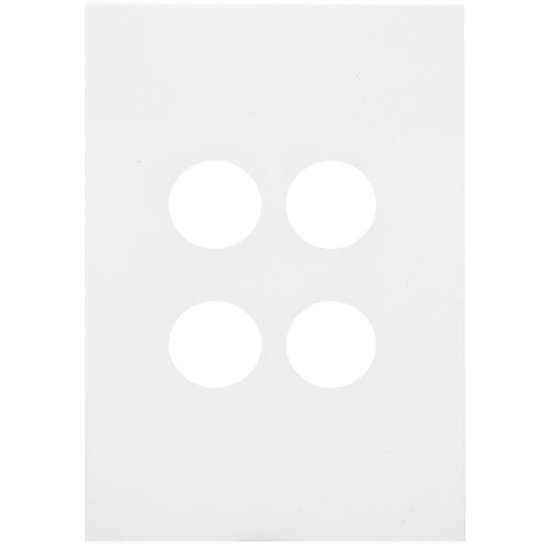 Hager Finesse 4 Gang Cover Plate Only