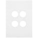 Hager Finesse 4 Gang Cover Plate Only