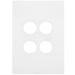 Hager Finesse 4 Gang Cover Plate Only