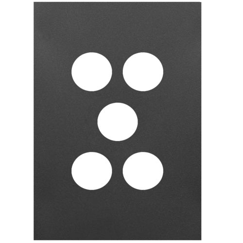 Hager Finesse 5 Gang Cover Plate Only