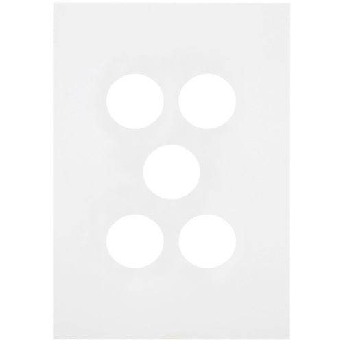 Hager Finesse 5 Gang Cover Plate Only