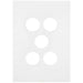 Hager Finesse 5 Gang Cover Plate Only