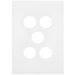 Hager Finesse 5 Gang Cover Plate Only