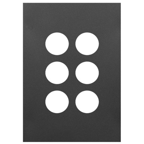 Hager Finesse 6 Gang Cover Plate Only
