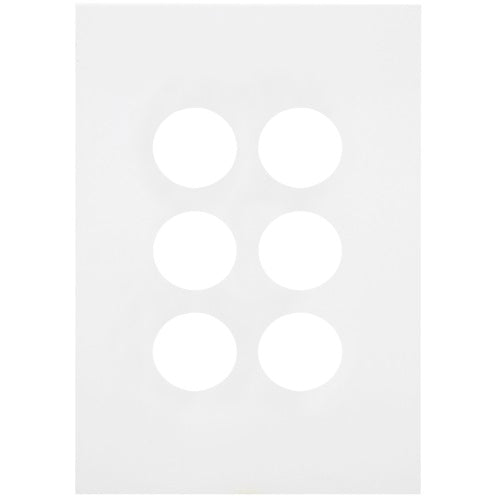 Hager Finesse 6 Gang Cover Plate Only