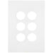 Hager Finesse 6 Gang Cover Plate Only