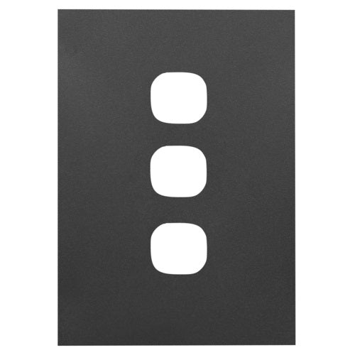 Hager Finesse 3 Gang Hybrid Cover Plate Only