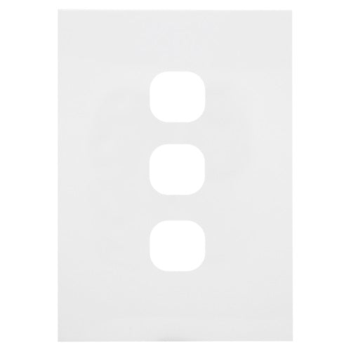 Hager Finesse 3 Gang Hybrid Cover Plate Only