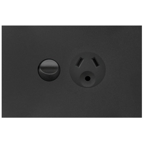 Hager Finesse Single Powerpoint 10A With Round Earth