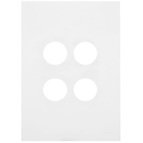 Hager Finesse 4 Gang Grid & Plate Only