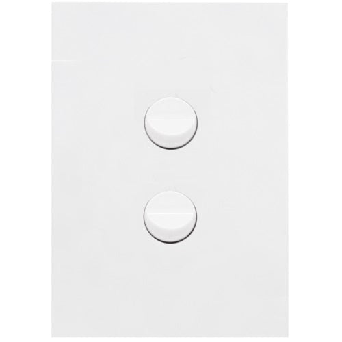 Hager Finesse 2 Gang Switch
