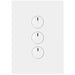 Hager Finesse 3 Gang Push Button Switch