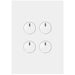 Hager Finesse 4 Gang Push Button Switch