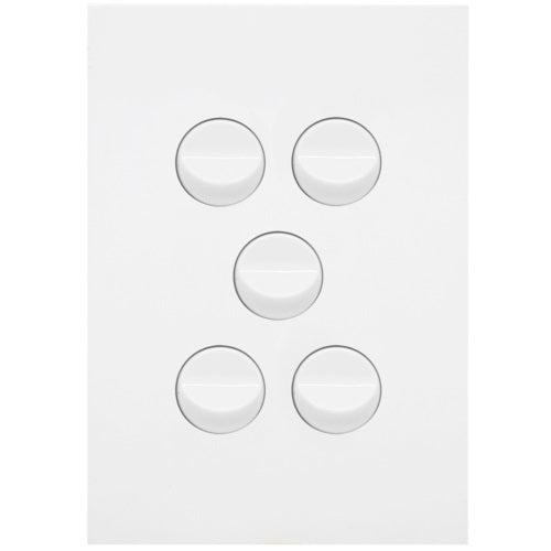 Hager Finesse 5 Gang Switch