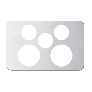 Hager Silhouette Double Power Point With Extra Switch- Cover Only
