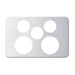 Hager Silhouette Double Power Point With Extra Switch- Cover Only