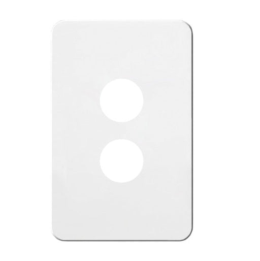 Hager Silhouette 2 Gang Switch Plate - Skin Only