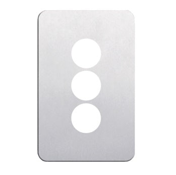 Hager Silhouette 3 Gang Switch Plate - Skin Only