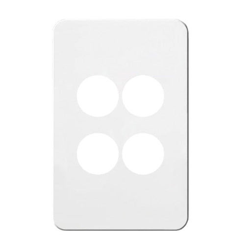 Hager Silhouette 4 Gang Switch Plate - Skin Only