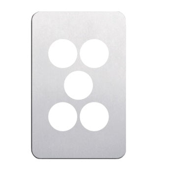 Hager Silhouette 5 Gang Switch Plate - Skin Only