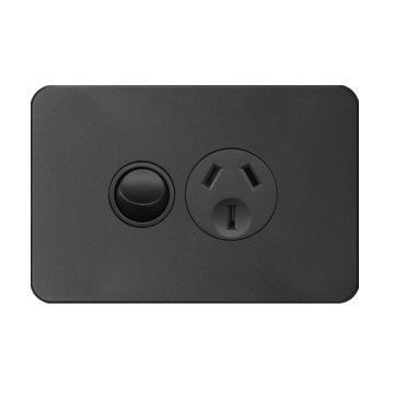 Hager Silhouette Single Power Point Outlet 15a