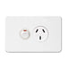 Hager Silhouette Single Power Point Outlet 15a