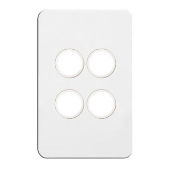 Hager Silhouette 4 Gang Grid And Plate Assembly