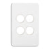 Hager Silhouette 4 Gang Grid And Plate Assembly
