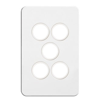 Hager Silhouette 5 Gang Grid And Plate Assembly