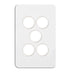 Hager Silhouette 5 Gang Grid And Plate Assembly