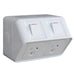 Hager Weatherproof Twin Powerpoint 10A