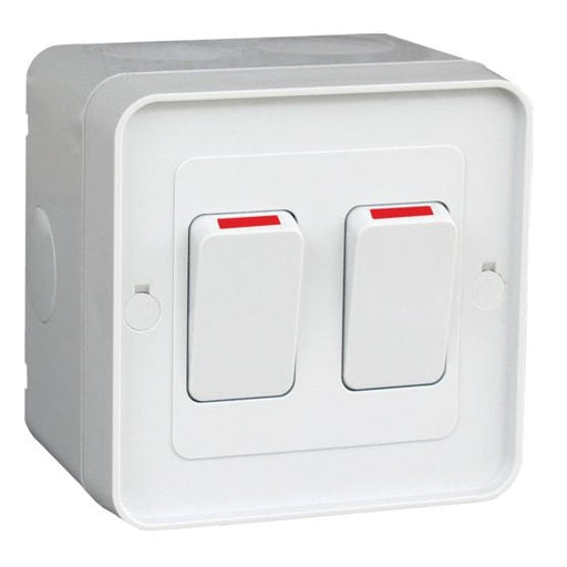 Hager Weatherproof 2 Gang Switch