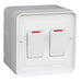 Hager Weatherproof 2 Gang Switch