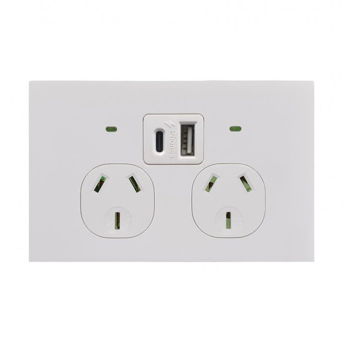 Universal Powerpoint Plug USB-C & USB-A Powerpoints | Fast Charging Outlets — Powerpoints and ...