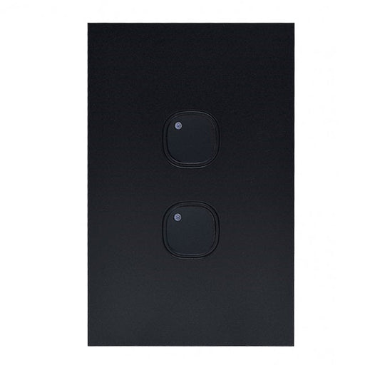 Clouded Leopard 2 Gang Push Button Complete Vertical Switch