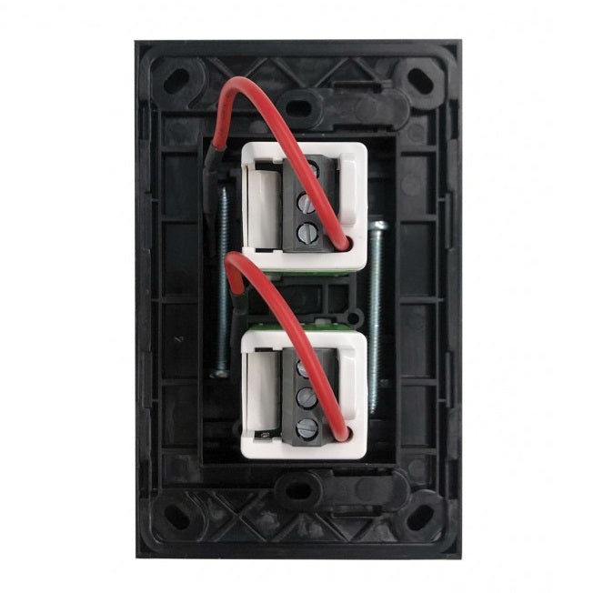 Clouded Leopard 2 Gang Push Button Complete Vertical Switch