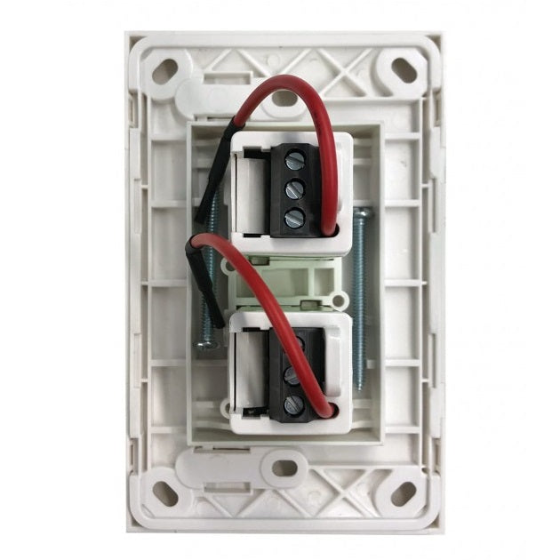 Clouded Leopard 2 Gang Push Button Complete Vertical Switch